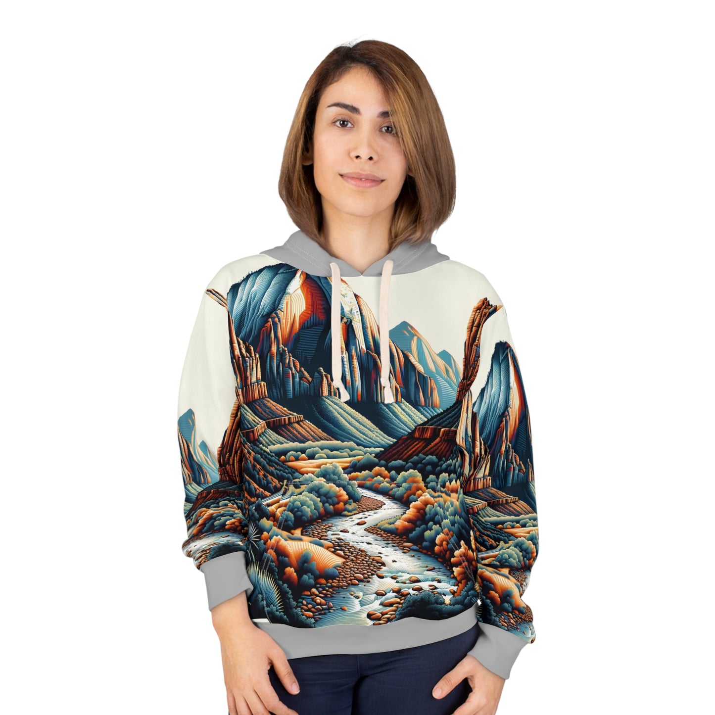 All-Over Print Hoodie Featuring Stunning Zion National Park Design