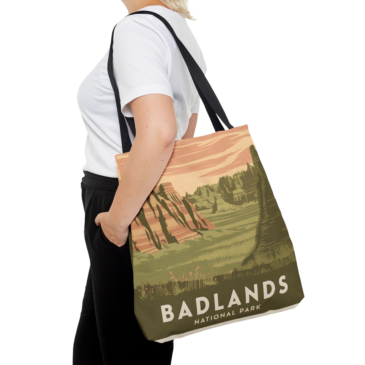 Badlands National Park All Over Print Tote Bag Eco-Friendly Travel Accessory