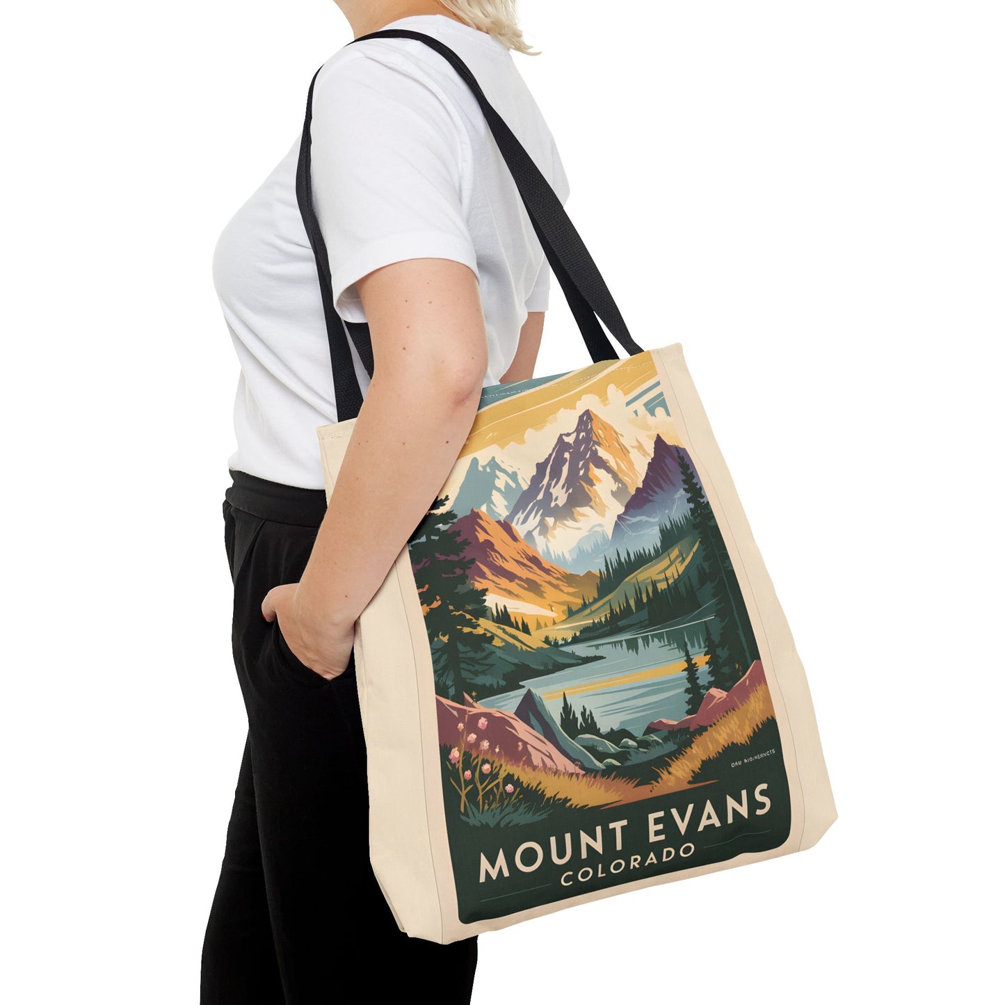 Mount Evans Colorado All Over Print Tote Bag Nature Scene Travel Gift Apparel