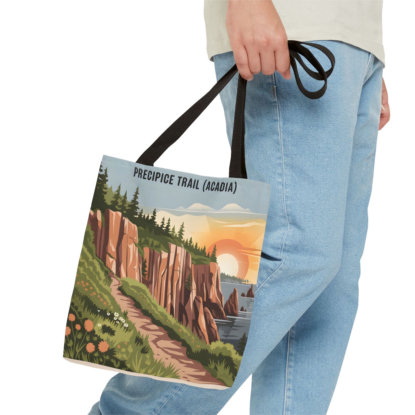 Precipice Trail Acadia National Park All Over Print Tote Bag Nature Design