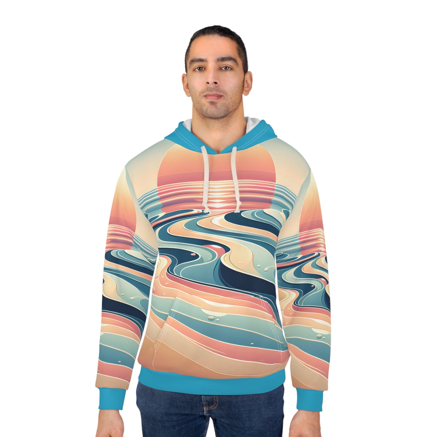 Waikiki Sunset All-Over Print Hoodie Travel Outdoor Apparel Unisex Fashion