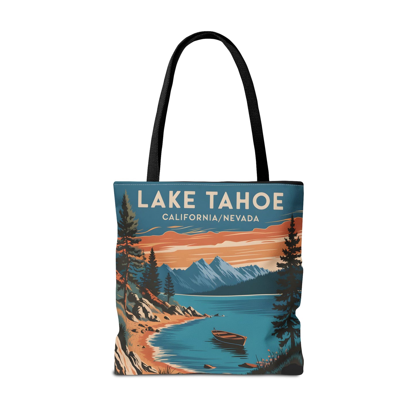 Lake Tahoe California Nevada All Over Print Tote Bag Outdoor Adventure Gift