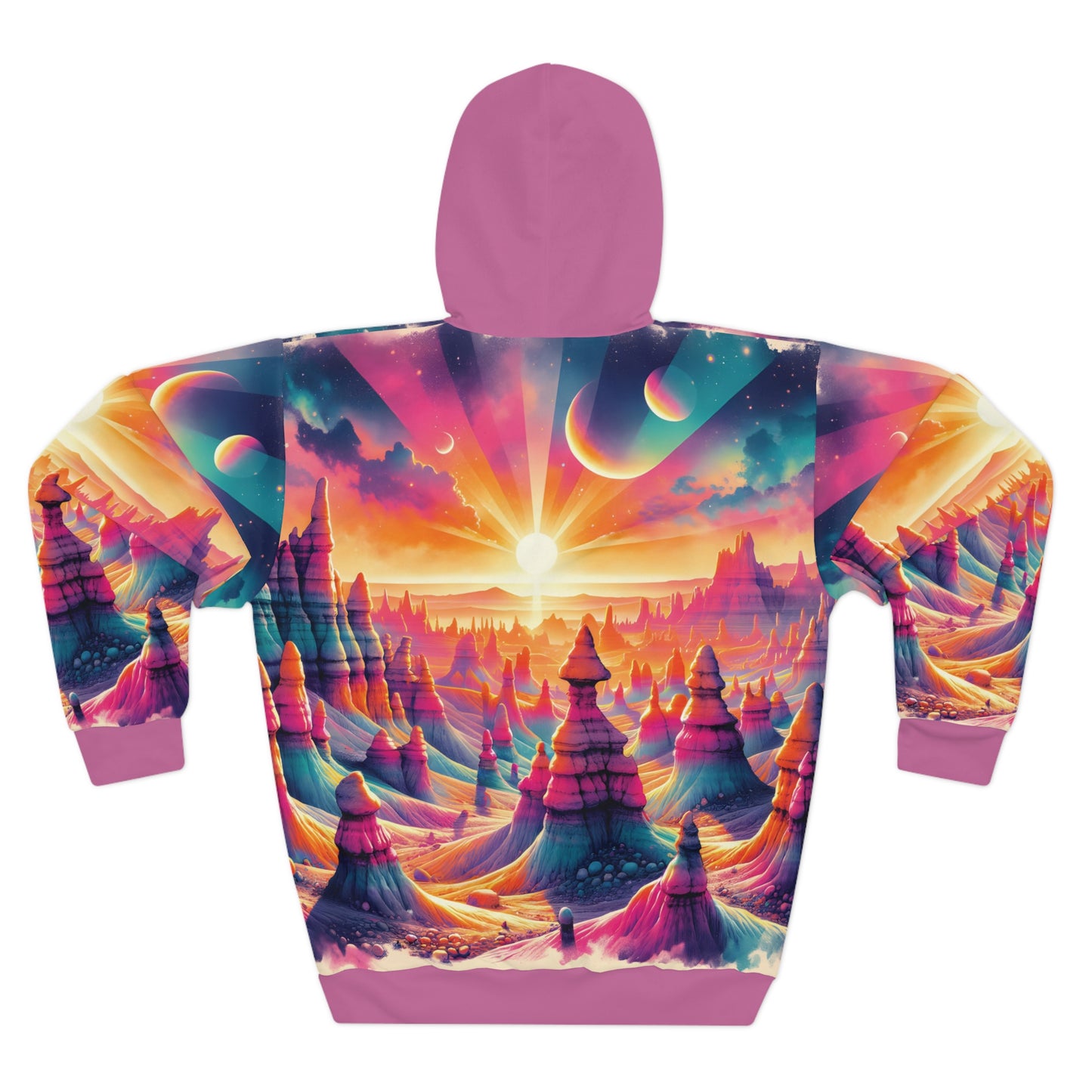 Goblin Valley Hoodie All Over Print Colorful Desert Landscape Pullover Gift