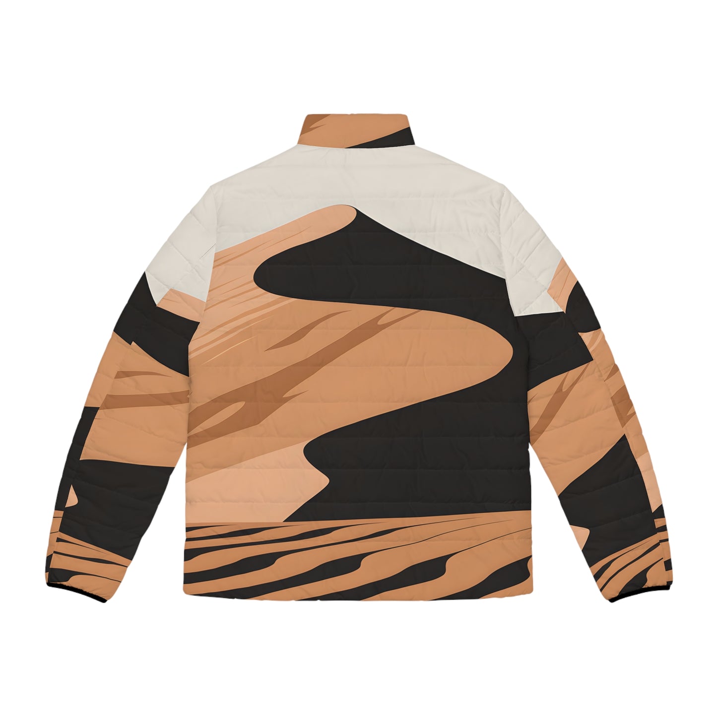 Sculpted Dunes Puffer Jacket Outdoor Fashionable Warm Jacket for Men and Women
