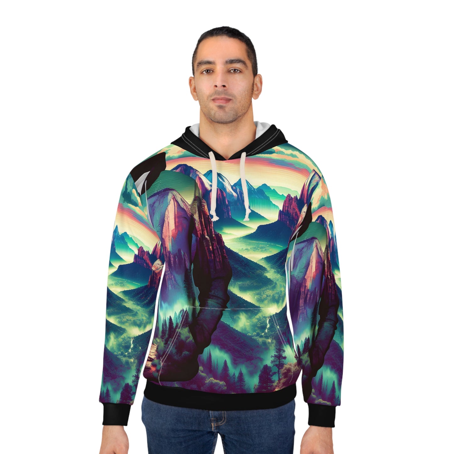 Zion National Park All Over Print Pullover Hoodie Nature Outdoor Travel Apparel