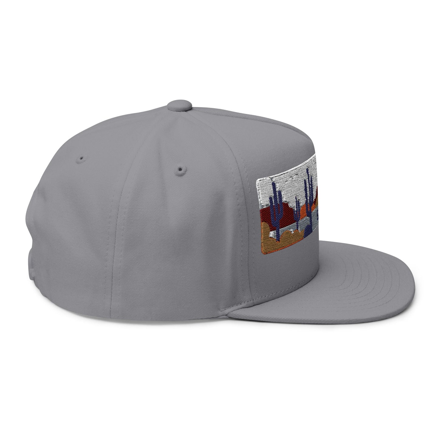 Sonoran Desert Flat Bill Hat Adjustable Snapback Cap Cactus Style Outdoor Gift