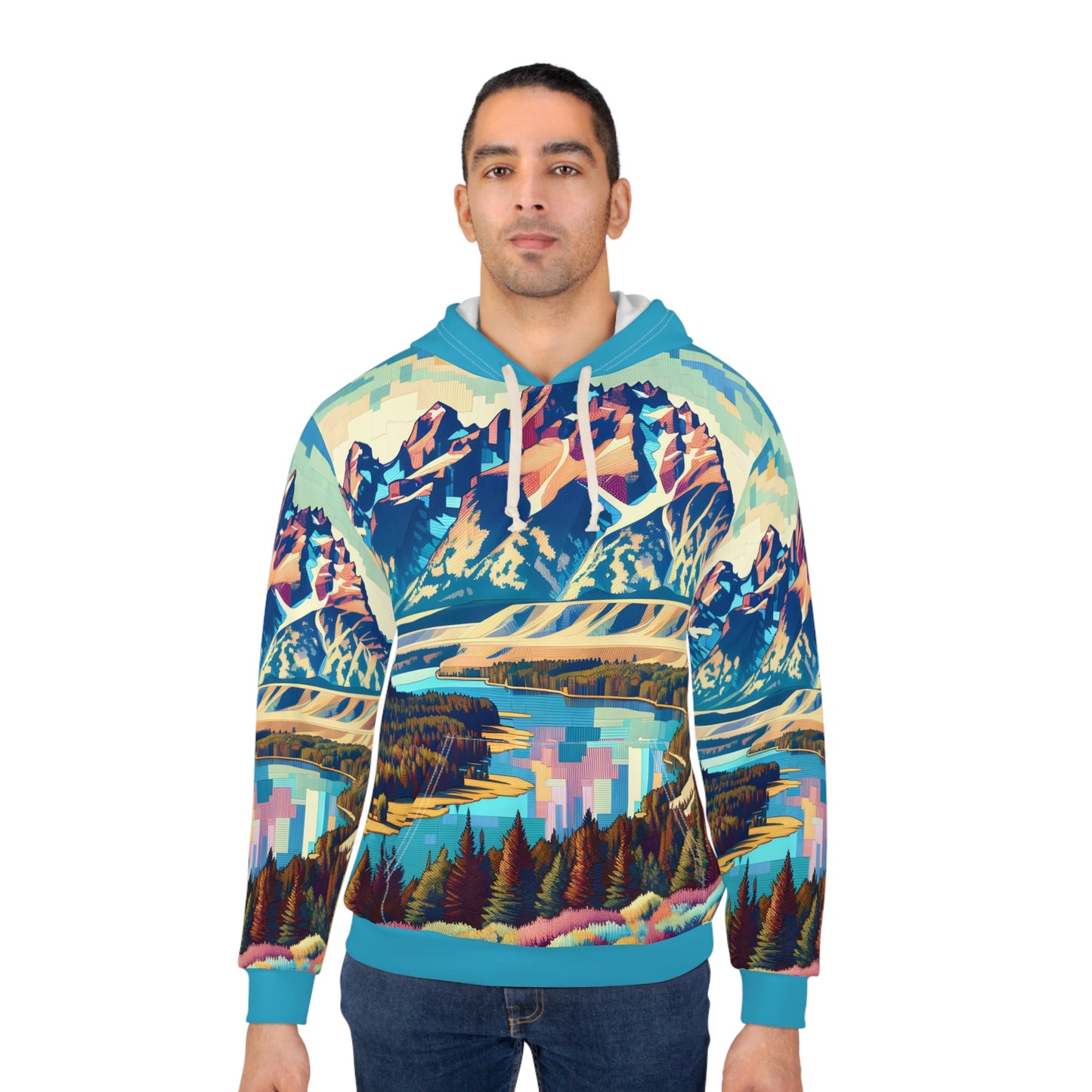 Grand Teton National Park Hoodie All-Over Print Scenic Mountain Landscape
