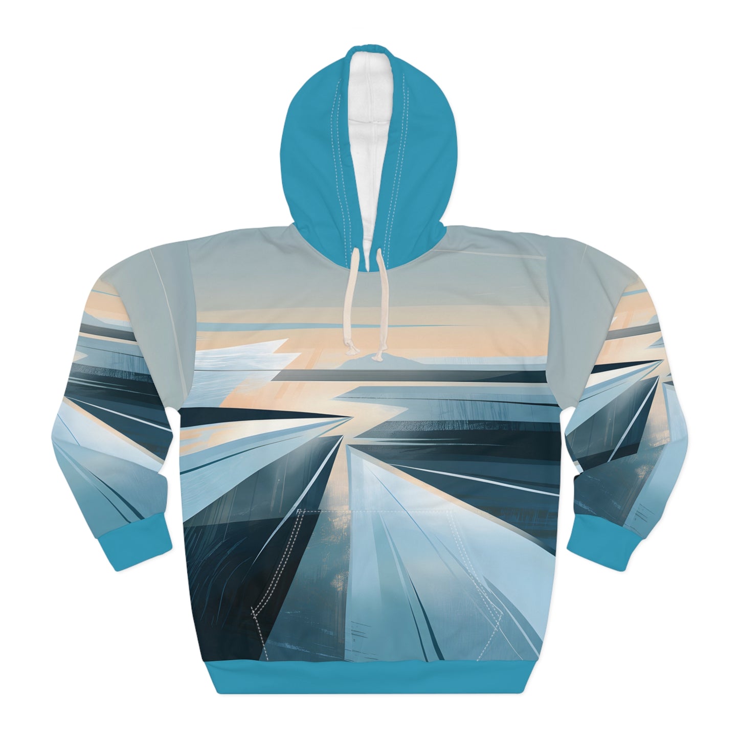 Frozen Horizon Hoodie All Over Print Winter Landscape Pullover Travel Adventure