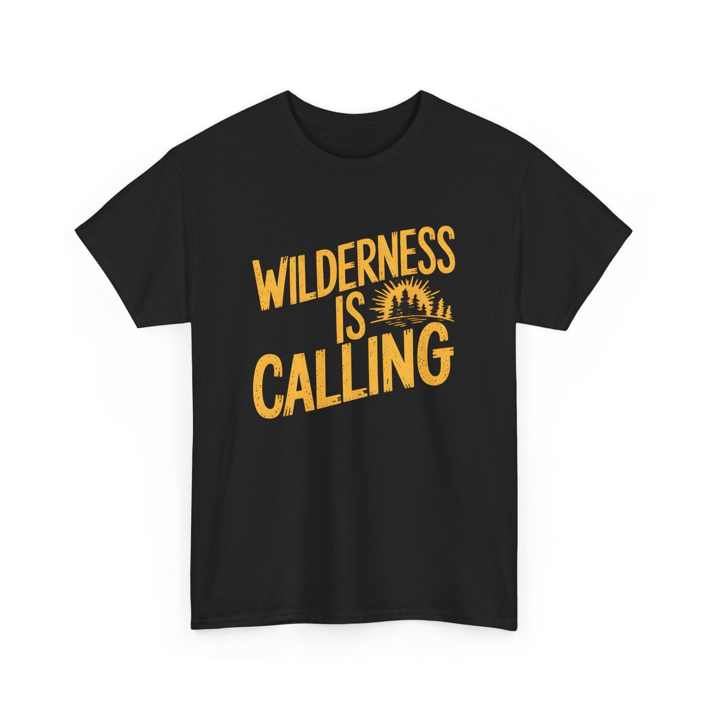 Wilderness Is Calling Vintage Camping Graphic Short Sleeve T-Shirt Adventure