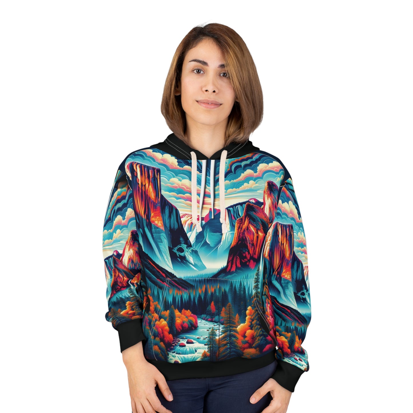 Yosemite Valley National Park All Over Print Hoodie Outdoors Adventure Apparel