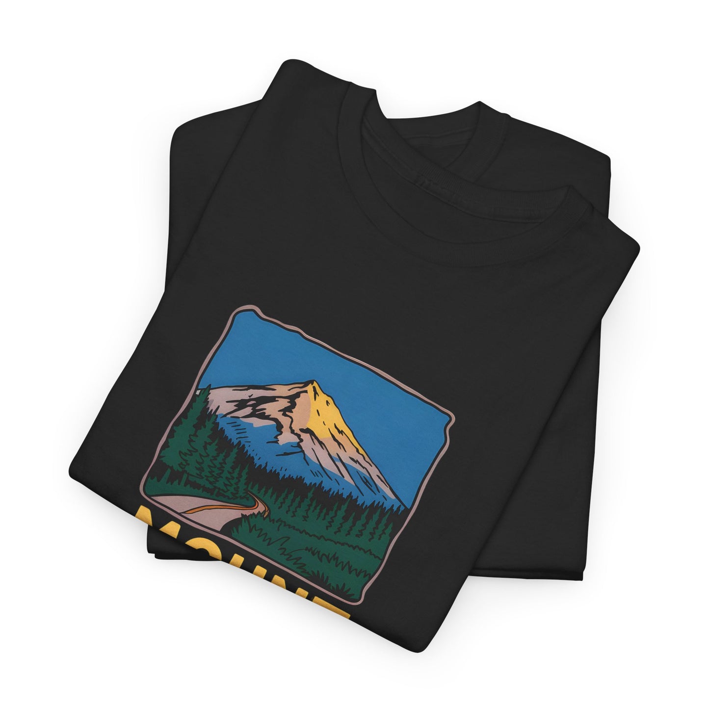 Mount Jefferson Oregon Vintage Mountain Art Graphic Short Sleeve T-Shirt