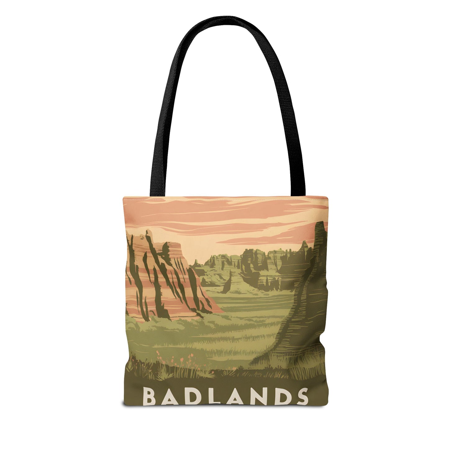 Badlands National Park All Over Print Tote Bag Eco-Friendly Travel Accessory