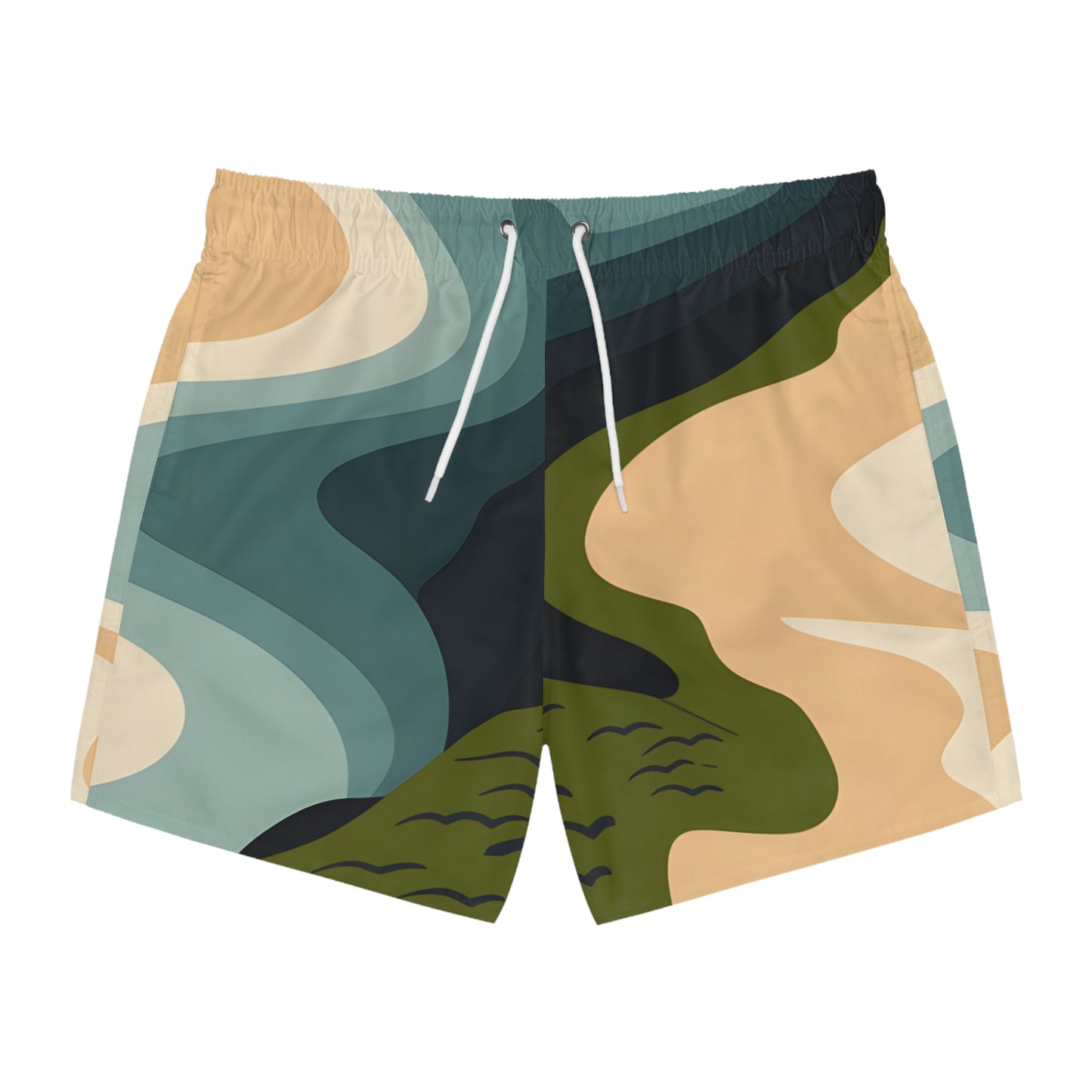 Cannon Beach Men's Swim Trunks Beachwear Summer Casual Swim Shorts Quick Dry