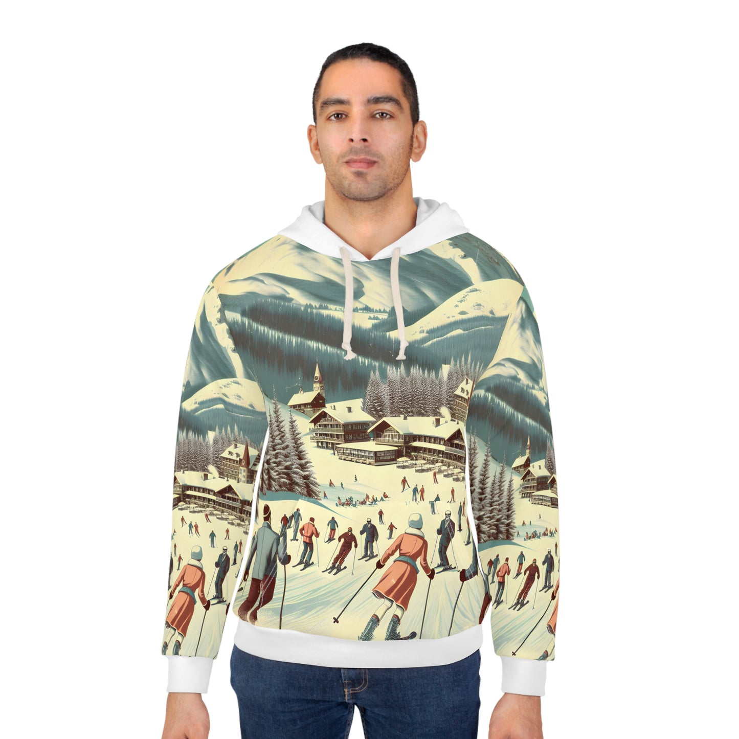 Steamboat Springs All Over Print Pullover Hoodie Ski Apparel Travel Outdoor Gear