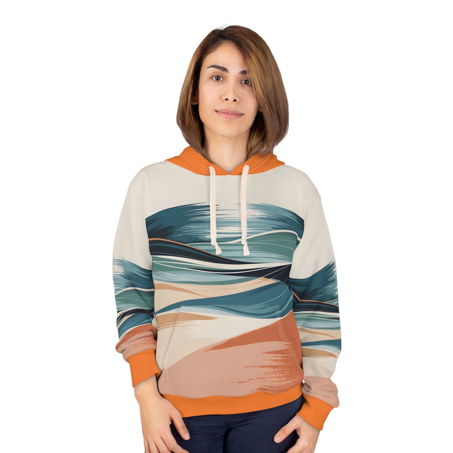 Ocean Horizon All-Over Print Hoodie Warm Travel and Outdoor Adventures Wear