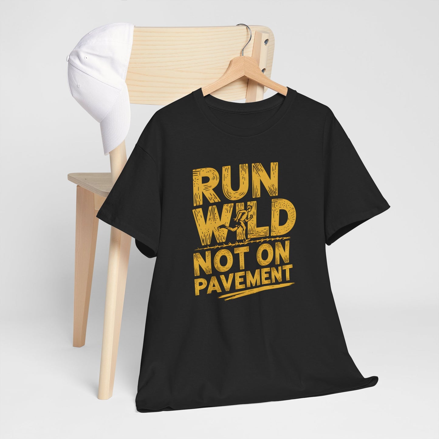 Run Wild Not on Pavement Graphic Running Tee Adventure Shirt Camping Apparel