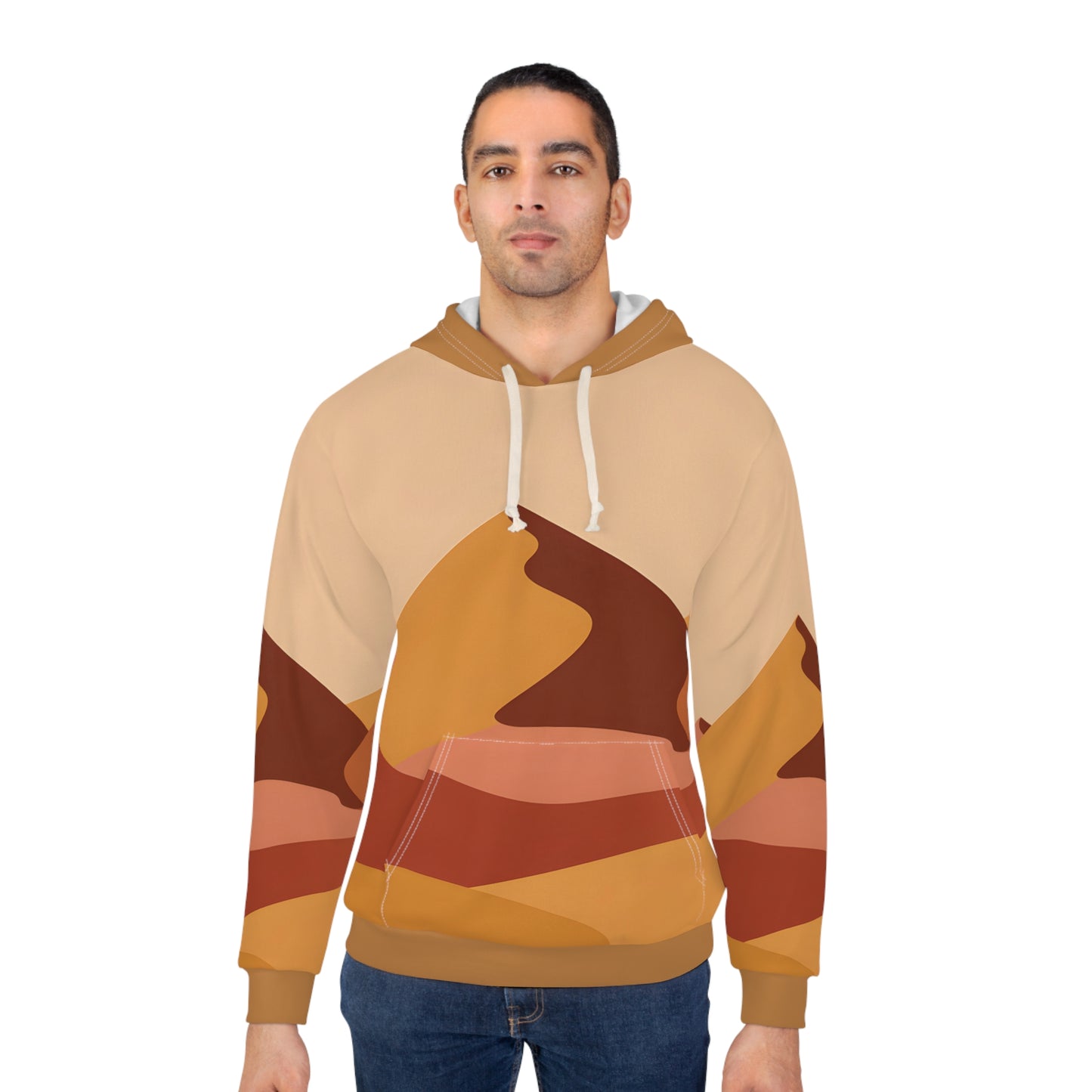 Desert Sky Hoodie All Over Print Sunset Landscape Pullover Outdoor Travel