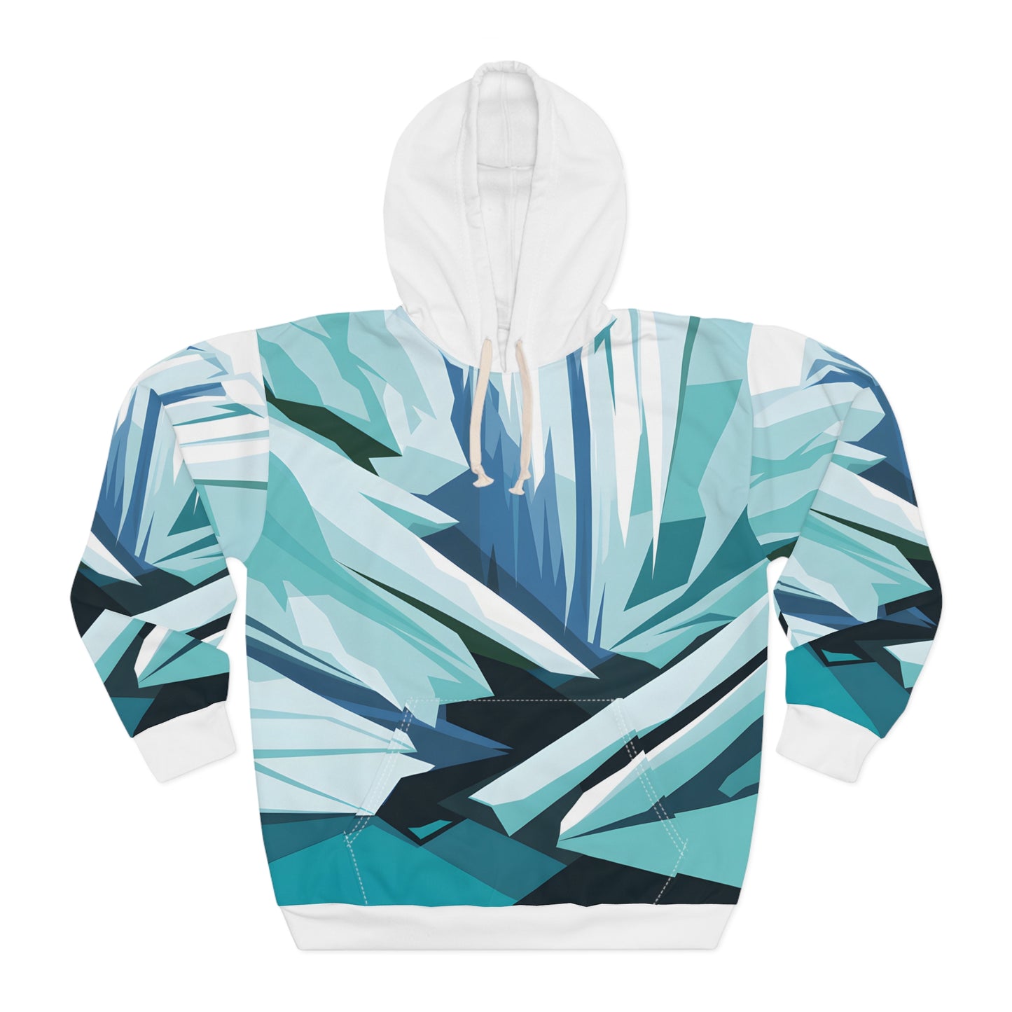 Icefall Silence All-Over Print Pullover Hoodie Outdoor Apparel Travel Inspired