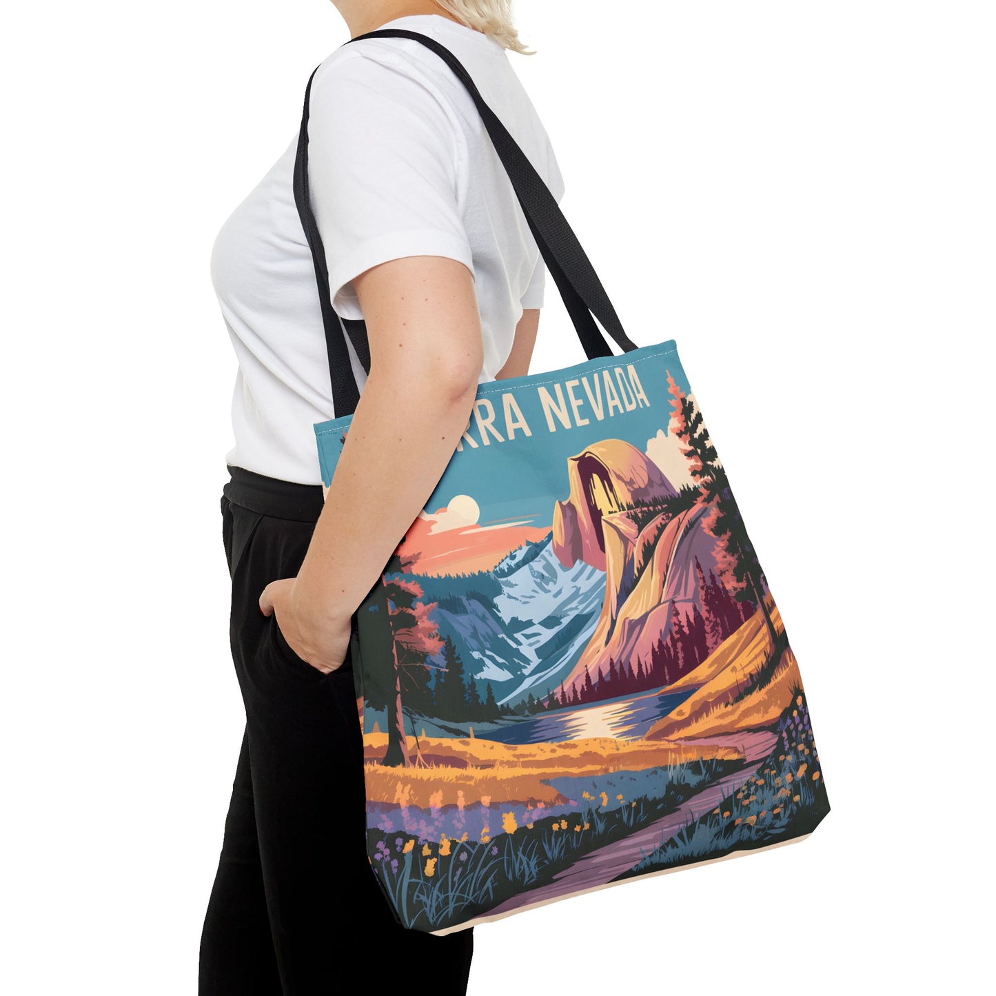 Sierra Nevada Landscape All Over Print Tote Bag Nature Art Eco Friendly Gift