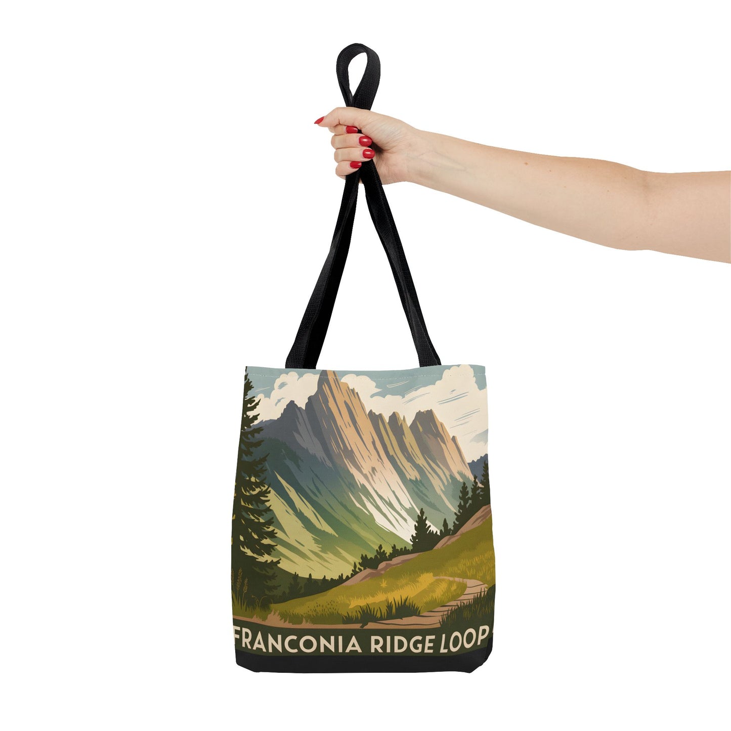 Franconia Ridge Loop Tote Bag New Hampshire Mountain Landscape All Over Print
