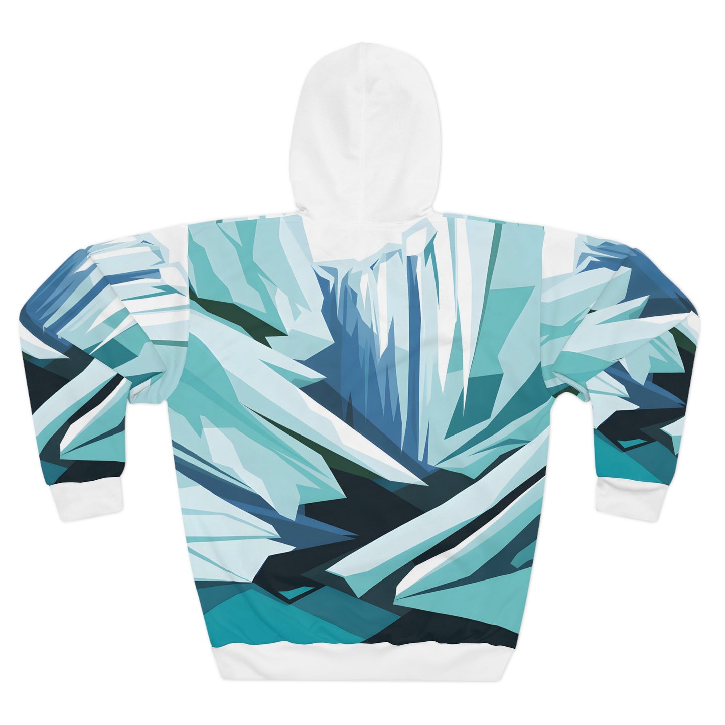 Icefall Silence All-Over Print Pullover Hoodie Outdoor Apparel Travel Inspired