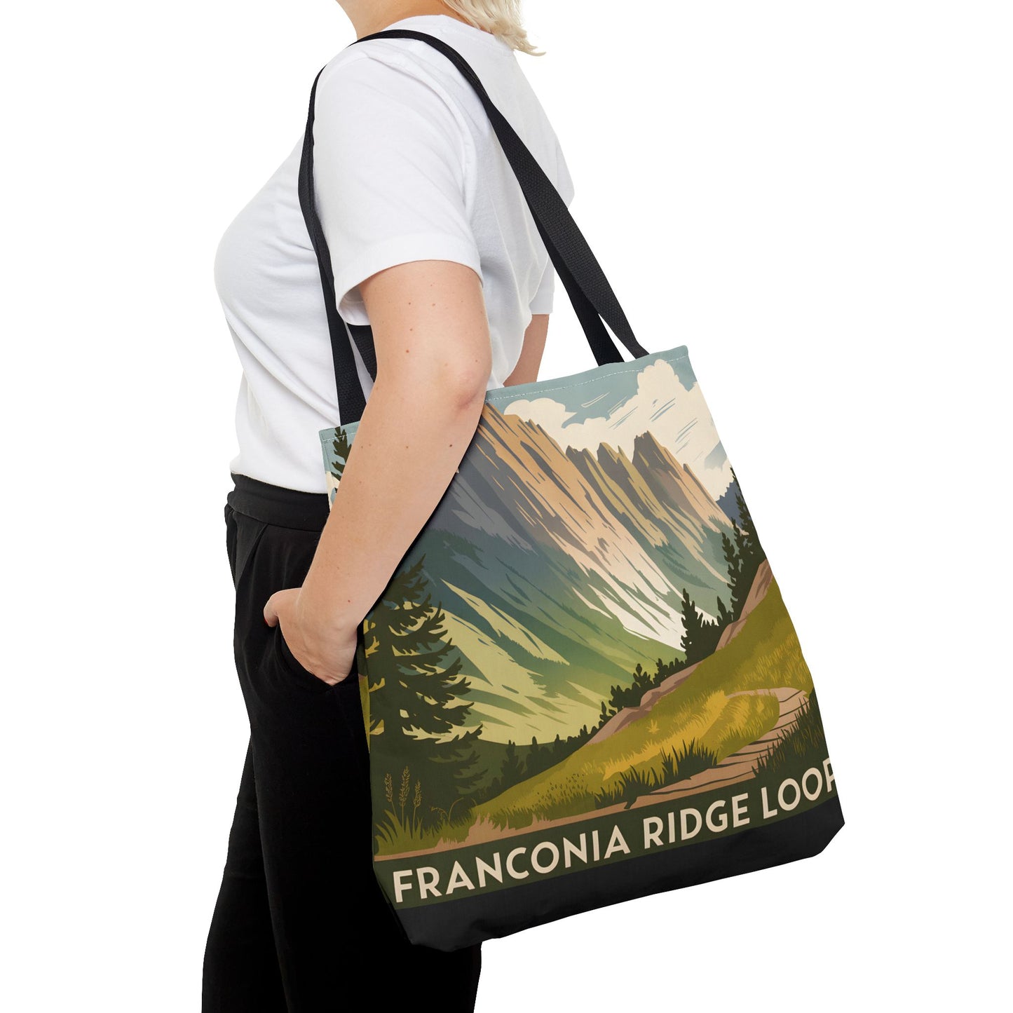 Franconia Ridge Loop Tote Bag New Hampshire Mountain Landscape All Over Print