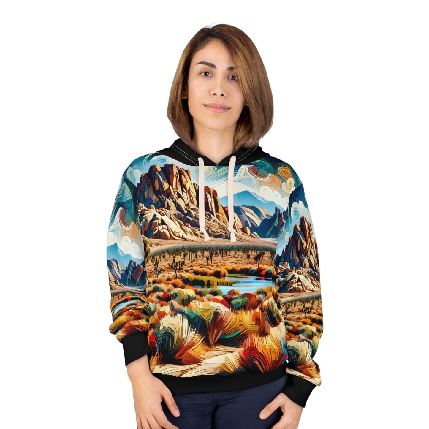 Joshua Tree Hoodie Artistic All-Over Print Desert Adventure Pullover