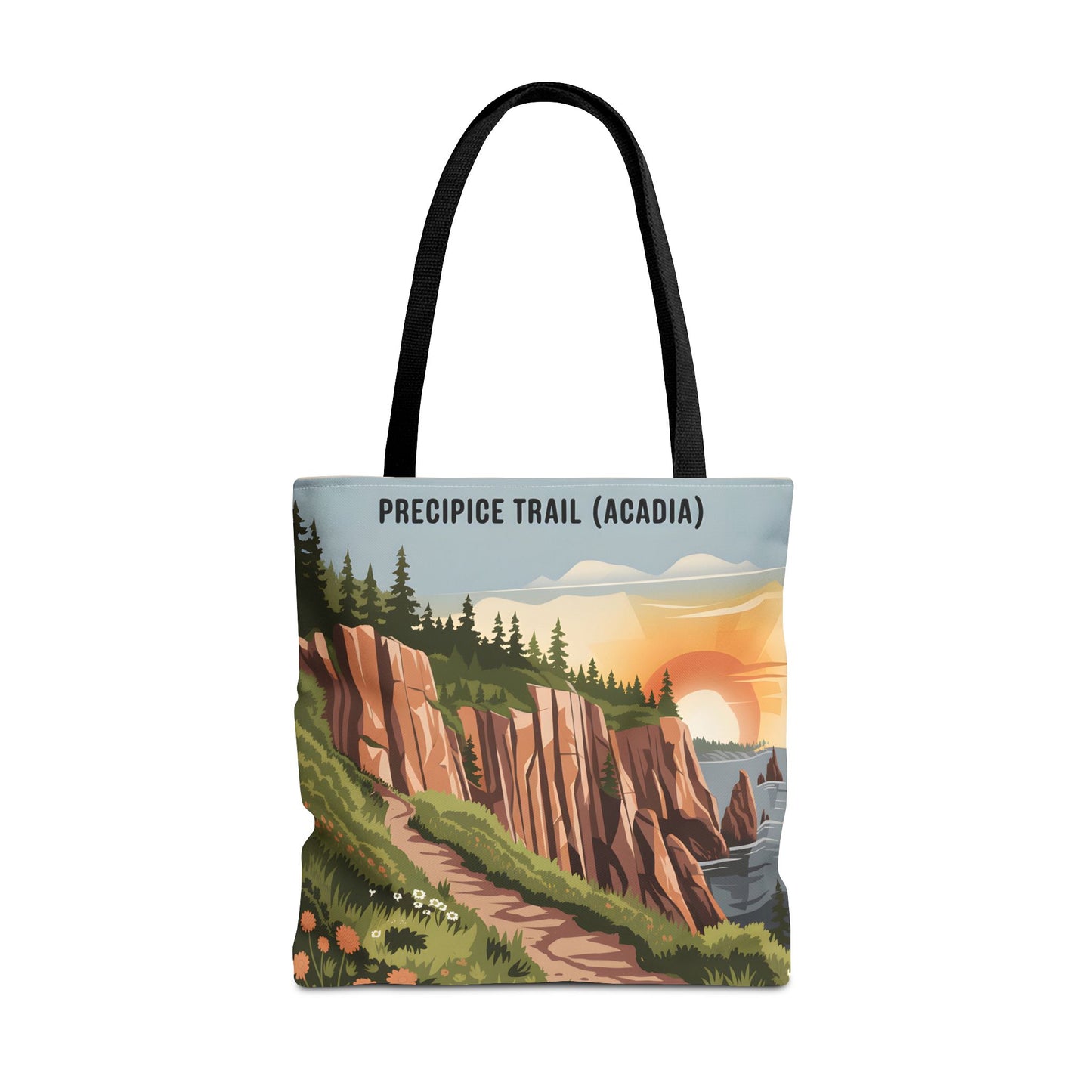 Precipice Trail Acadia National Park All Over Print Tote Bag Nature Design