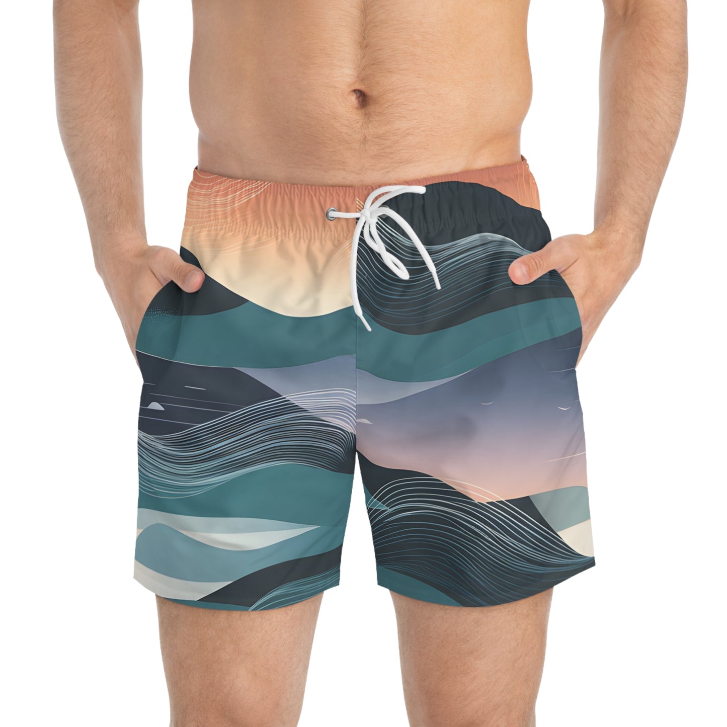 Sea Dusk Men's Swim Trunks Quick Dry Beachwear Summer Vacation Surf Surfer