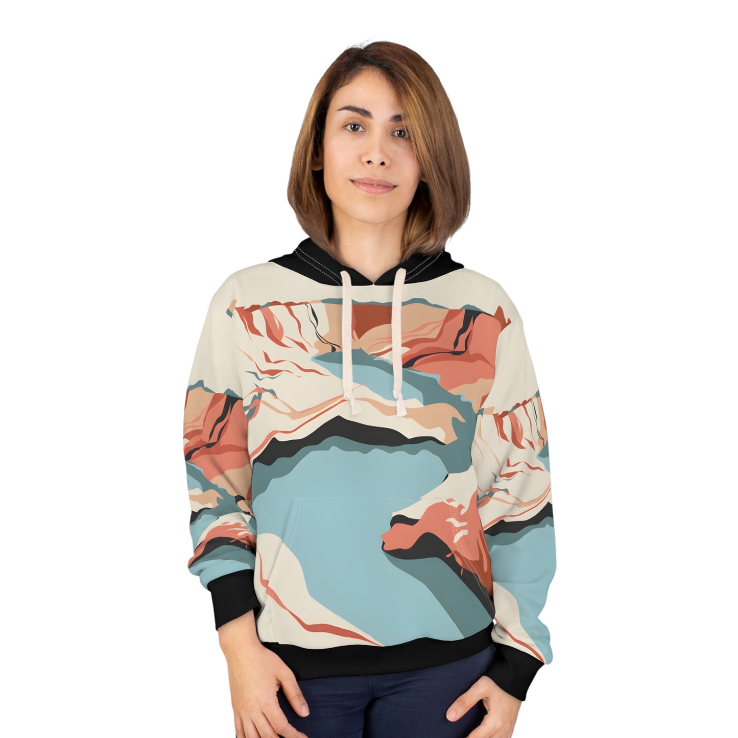 Sunwashed Basin All Over Print Hoodie Outdoor Apparel Travel Adventure Lovers