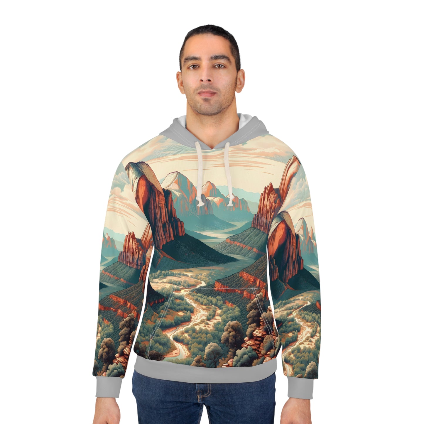 Zion National Park All-Over Print Hoodie for Outdoor Adventure Lovers