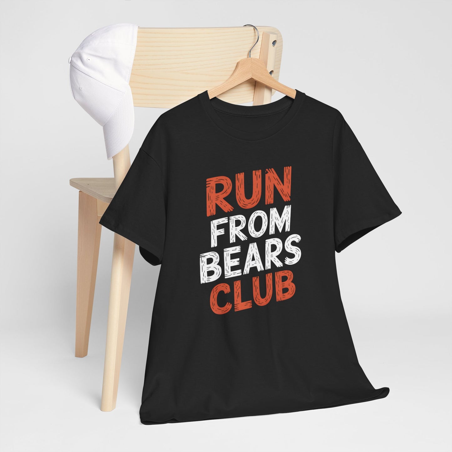 Funny Hiking T-Shirt Run From Bears Club Graphic Tee Outdoors Gift Unisex