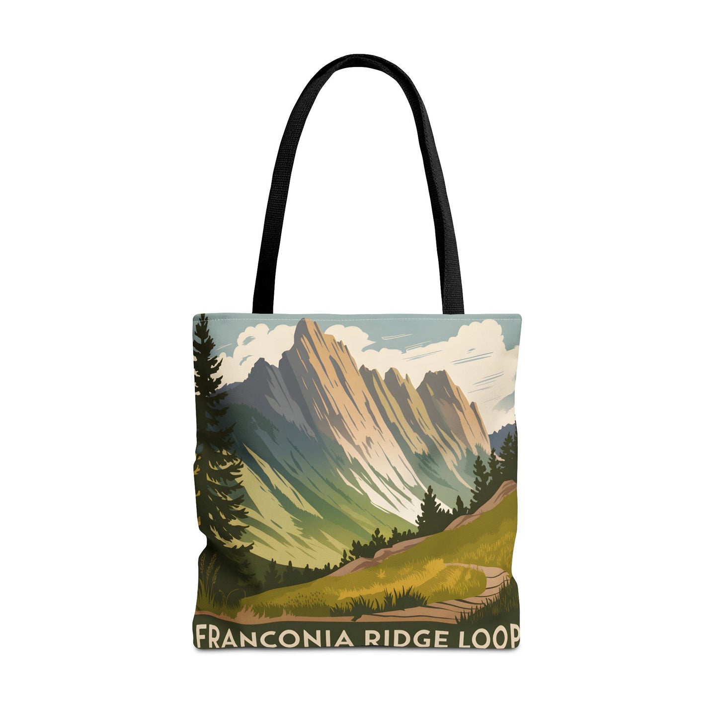 Franconia Ridge Loop Tote Bag New Hampshire Mountain Landscape All Over Print