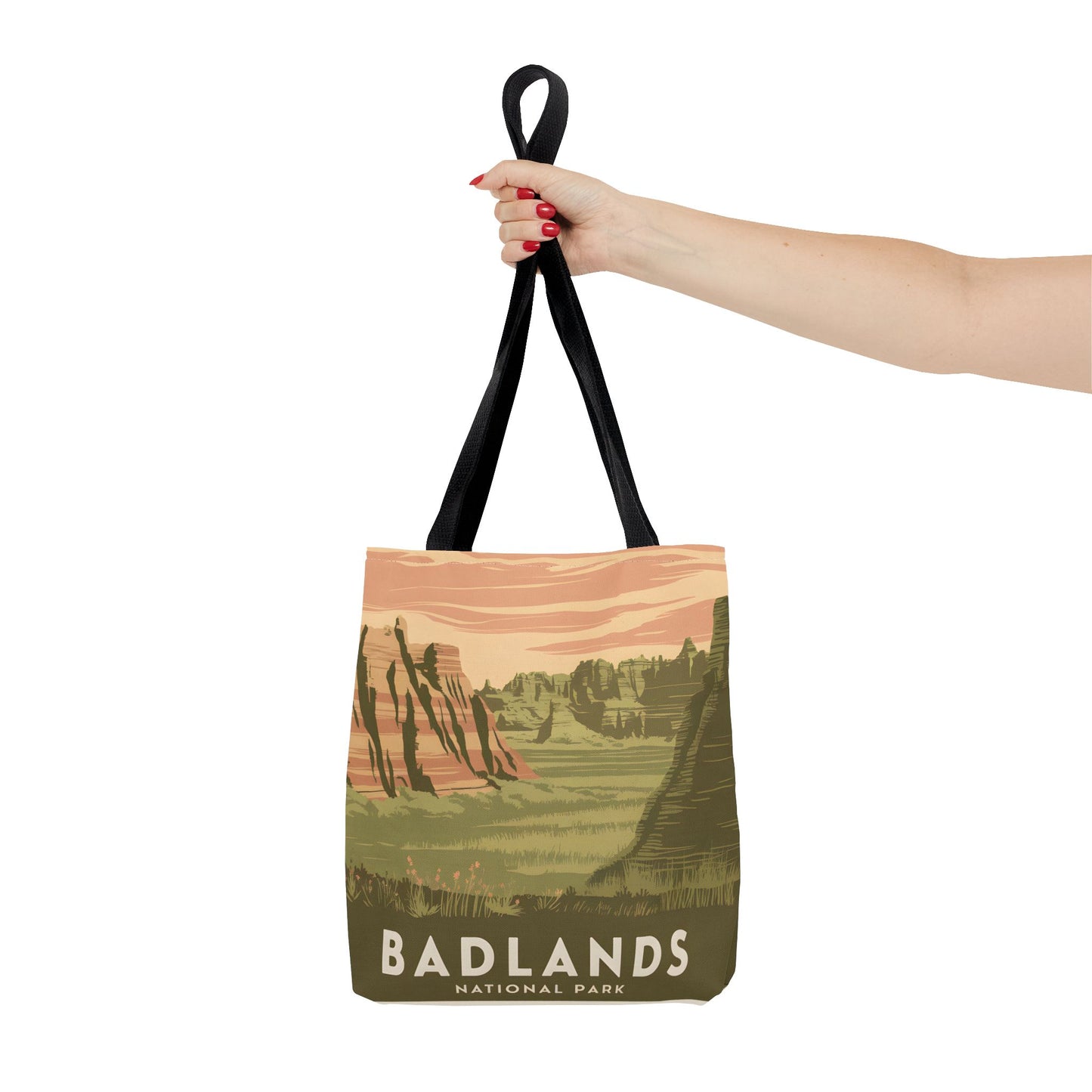 Badlands National Park All Over Print Tote Bag Eco-Friendly Travel Accessory