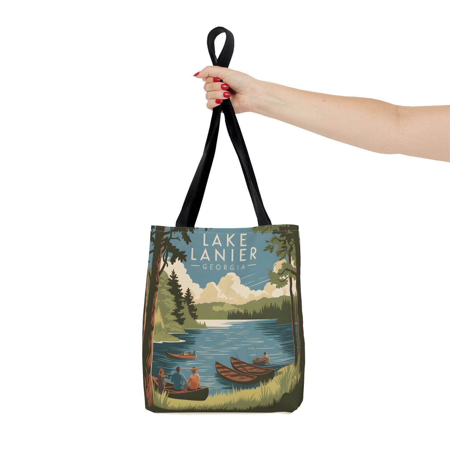 Lake Lanier Georgia All Over Print Tote Bag Scenic Nature Design Summer Vibes