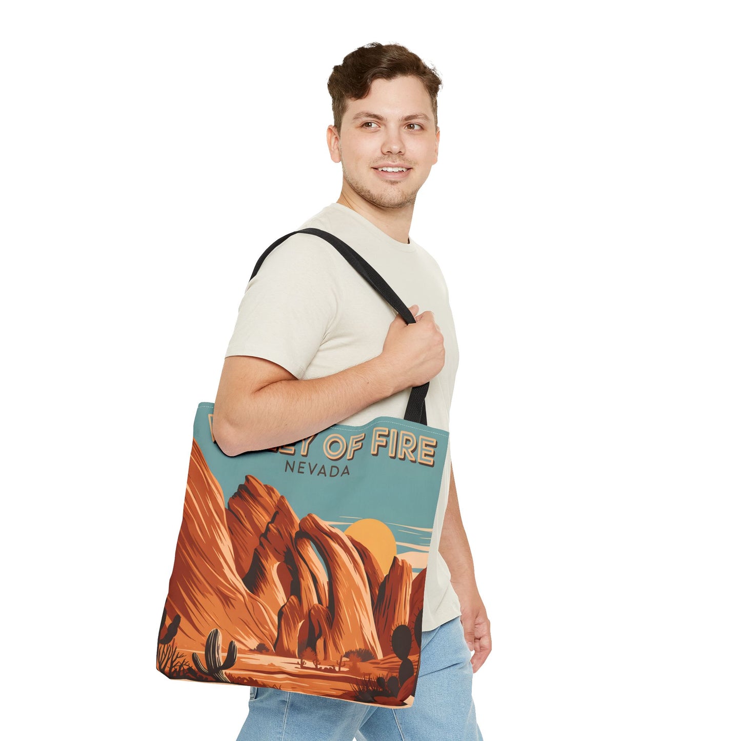 Valley of Fire Nevada All Over Print Tote Bag Desert Landscape Art Travel Gift