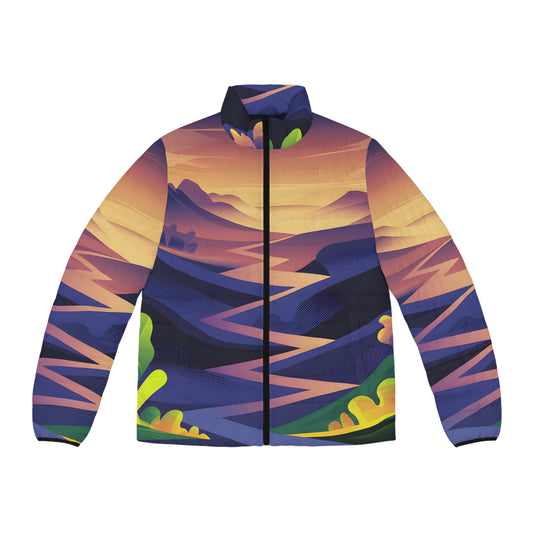Twilight Trace Puffer Jacket for Outdoor Adventure Stylish Warm Winter Apparel