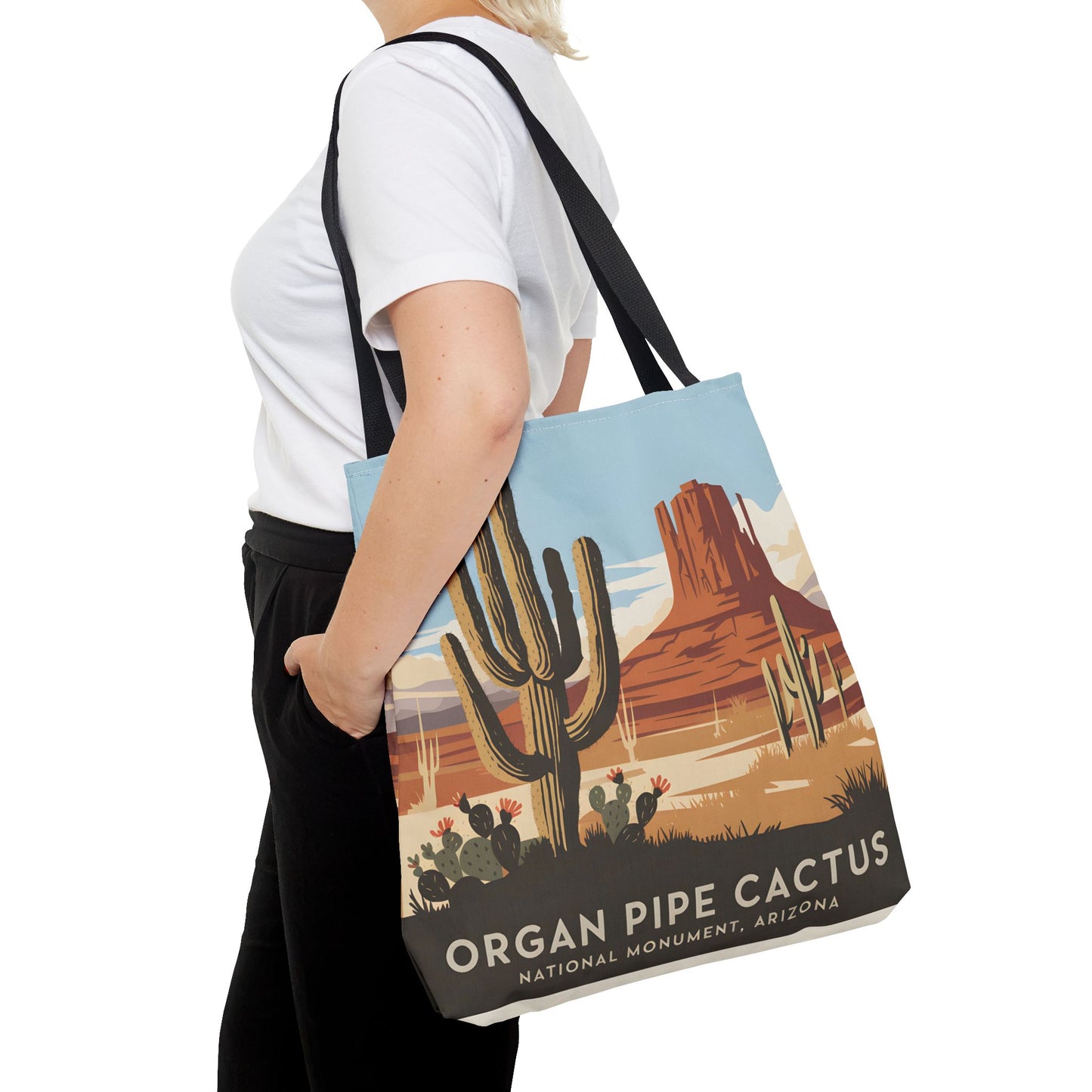 Organ Pipe Cactus National Monument Tote Bag Southwest Desert Landscape Design