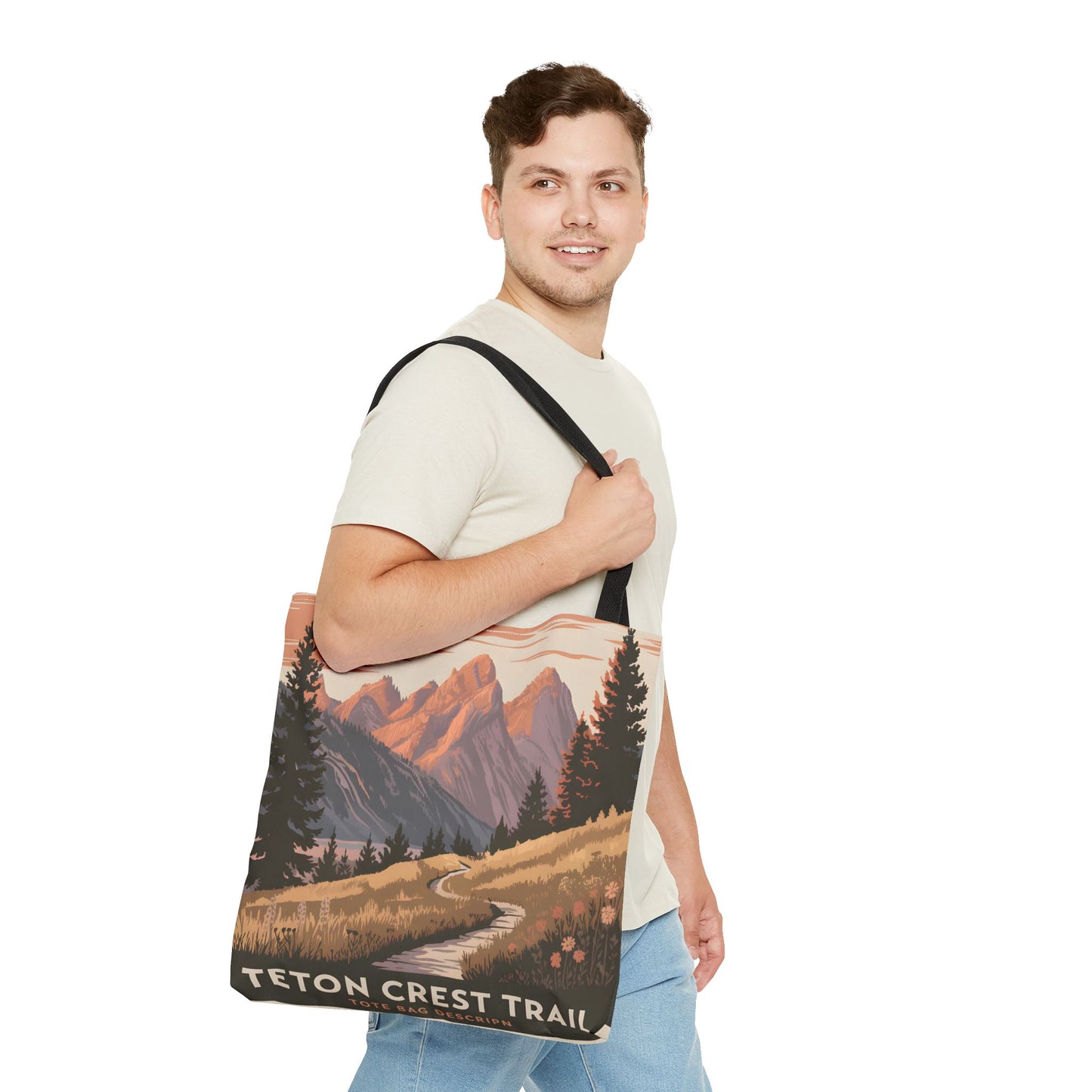 Teton Crest Trail Tote Bag All Over Print Scenic Mountain Hiking Nature Travel