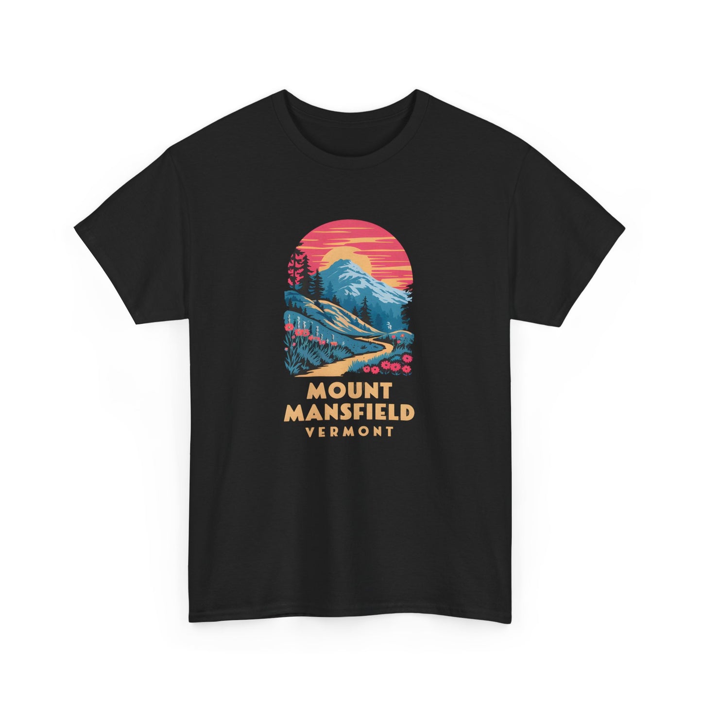 Mount Mansfield Vermont Vintage Mountain Graphic T-Shirt Nature Lover Gift