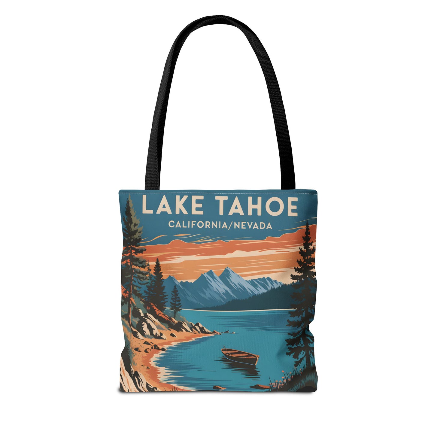 Lake Tahoe California Nevada All Over Print Tote Bag Outdoor Adventure Gift