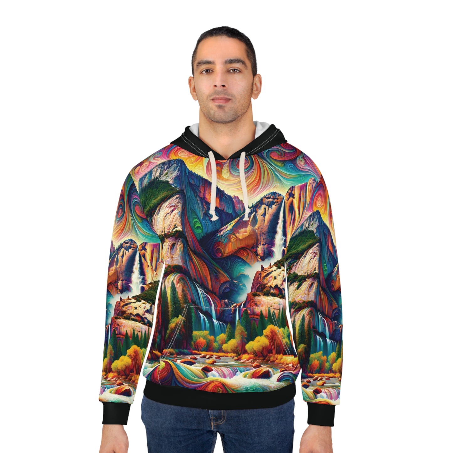 Yosemite Hoodie All Over Print National Park Sweatshirt Hiking Nature Gift
