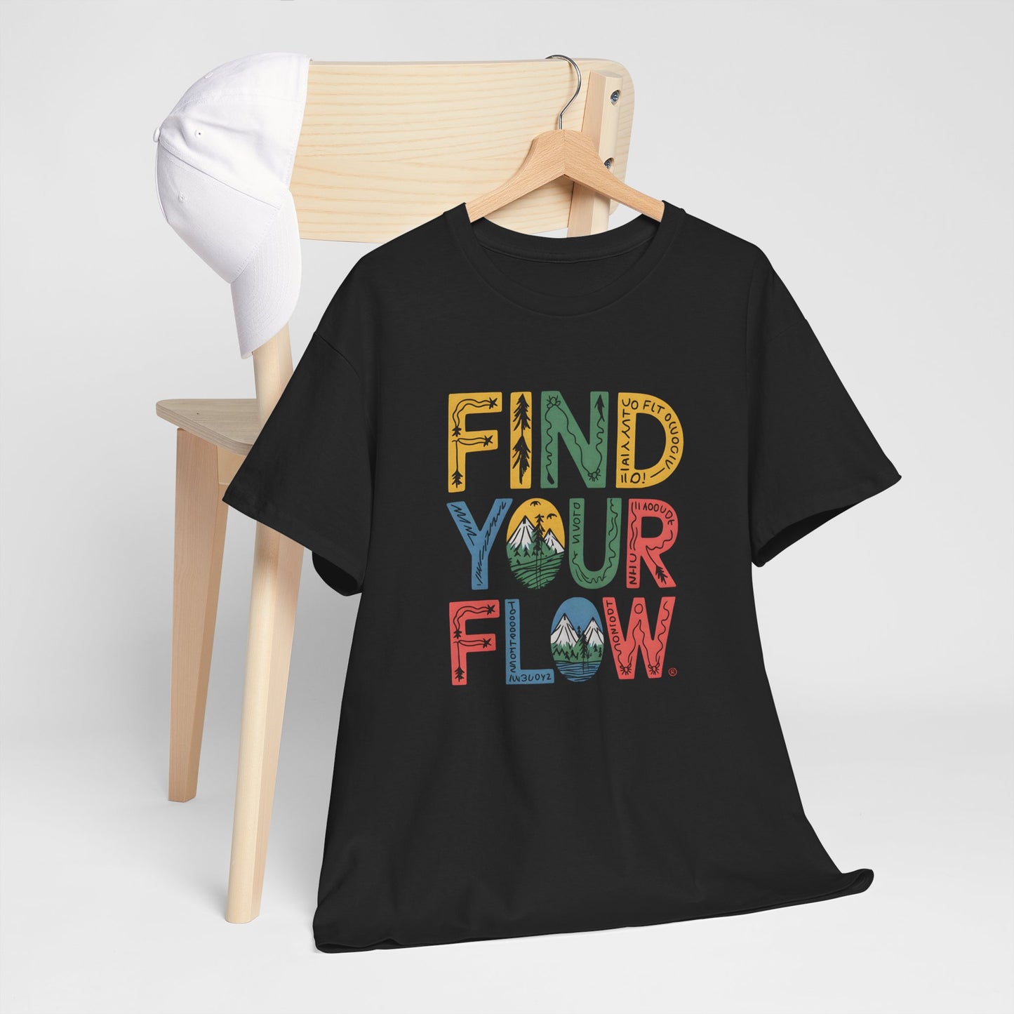 Find Your Flow T-Shirt Unisex Graphic Tee Mindfulness Outdoor Adventure Vibes