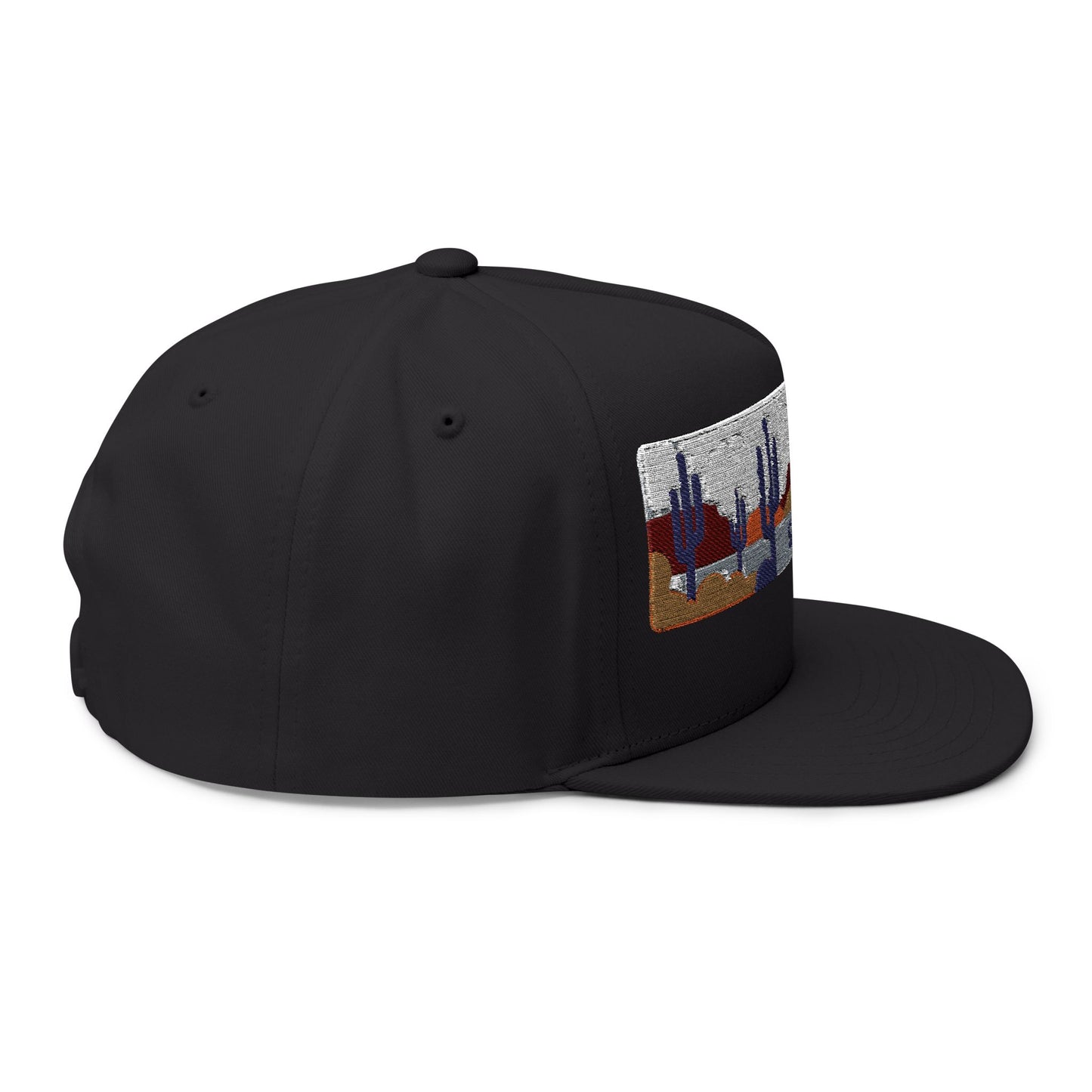 Sonoran Desert Flat Bill Hat Adjustable Snapback Cap Cactus Style Outdoor Gift