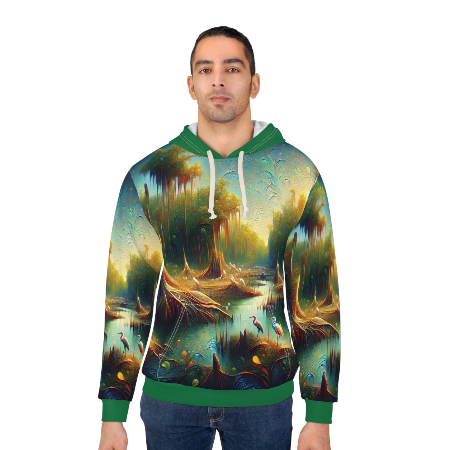 Everglades Hoodie All Over Print Pullover Nature Swamp Graphic Forest Design