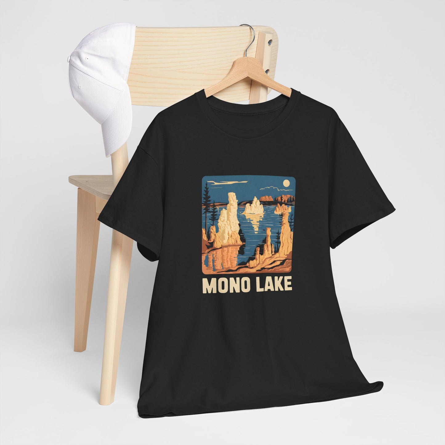 Mono Lake T-Shirt Vintage California Graphic Tee Nature Travel Poster Style