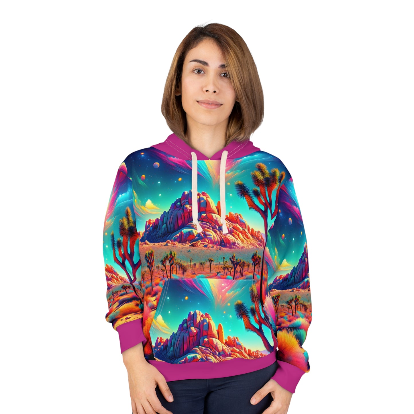 Joshua Tree National Park Hoodie AOP Vibrant Artistic Adventure Pullover