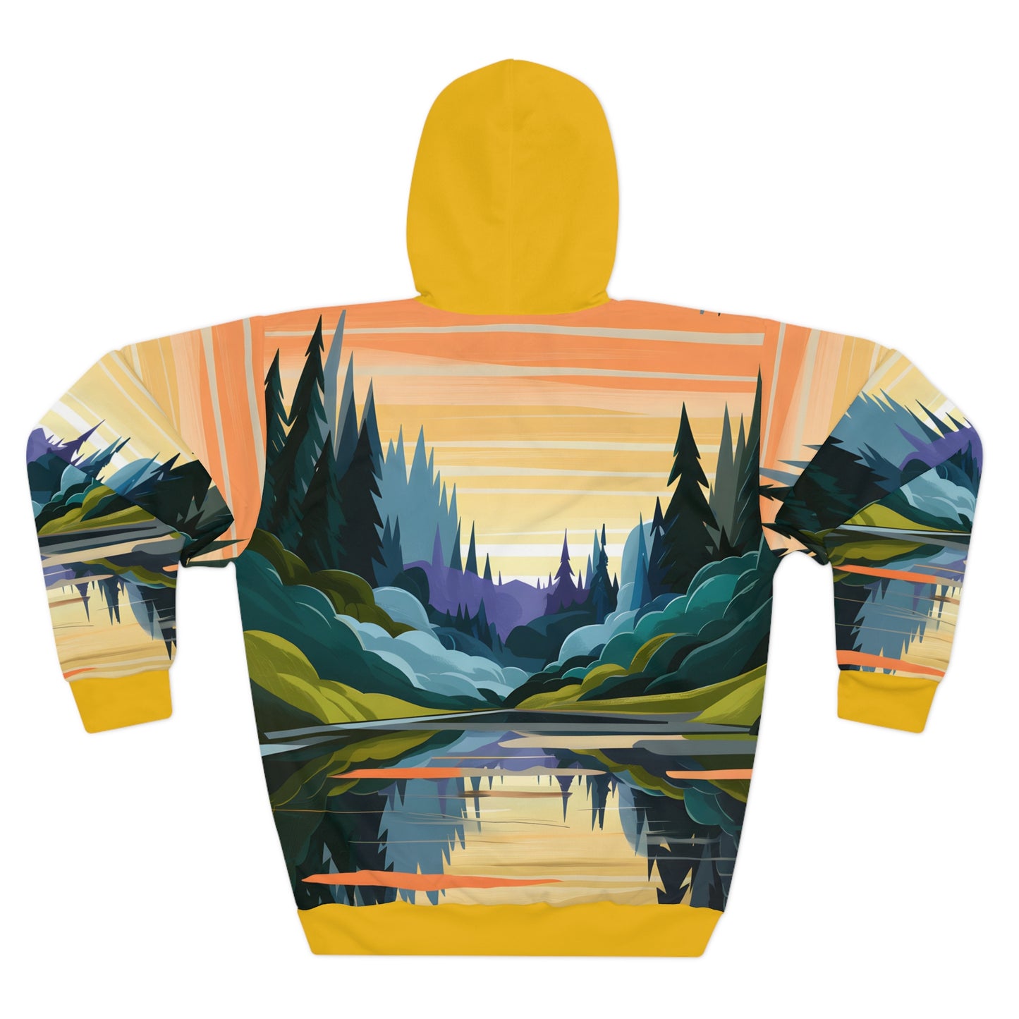 Painted Dusk Inspired Vibrant All-Over Print Hoodie for Outdoor Adventures Wear
