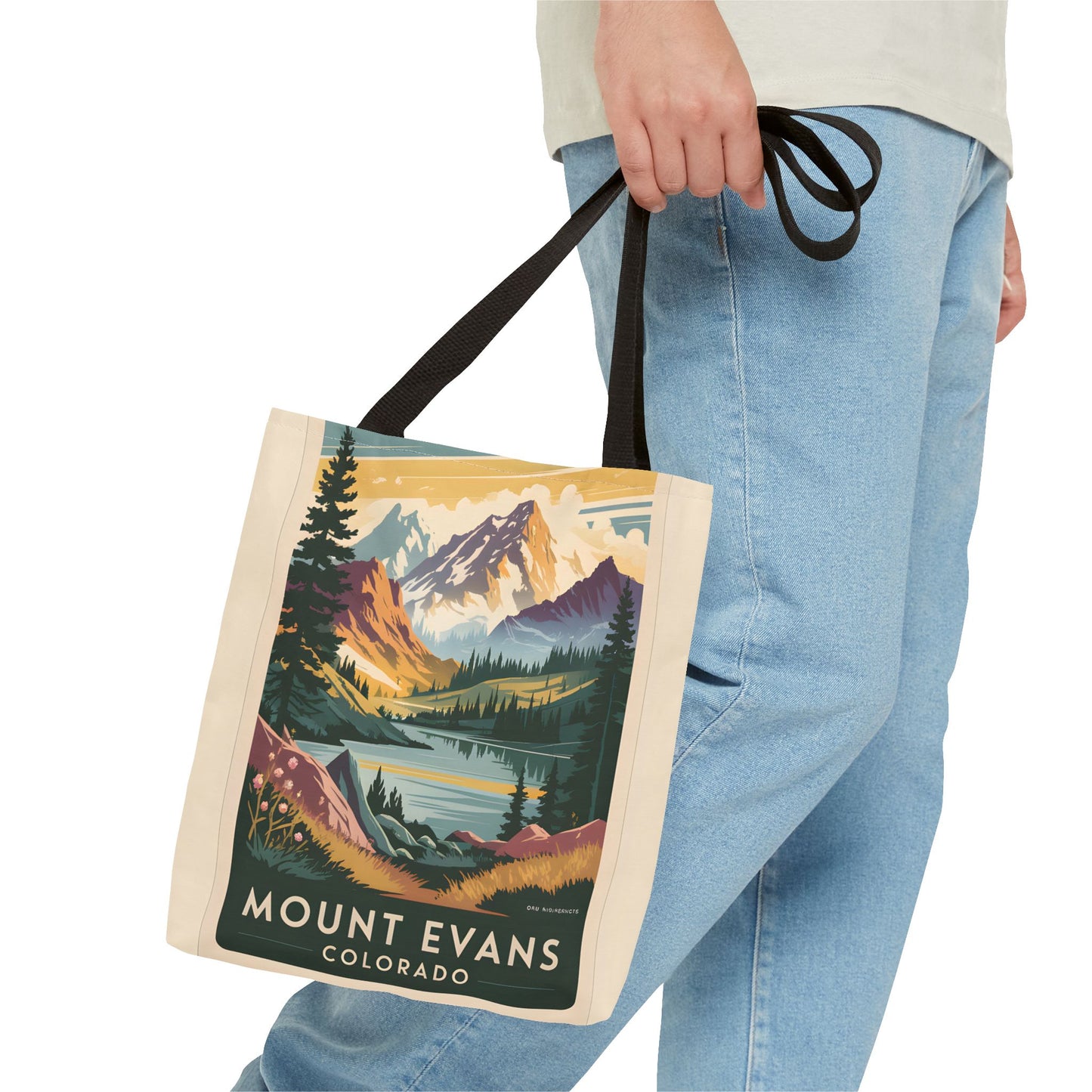 Mount Evans Colorado All Over Print Tote Bag Nature Scene Travel Gift Apparel