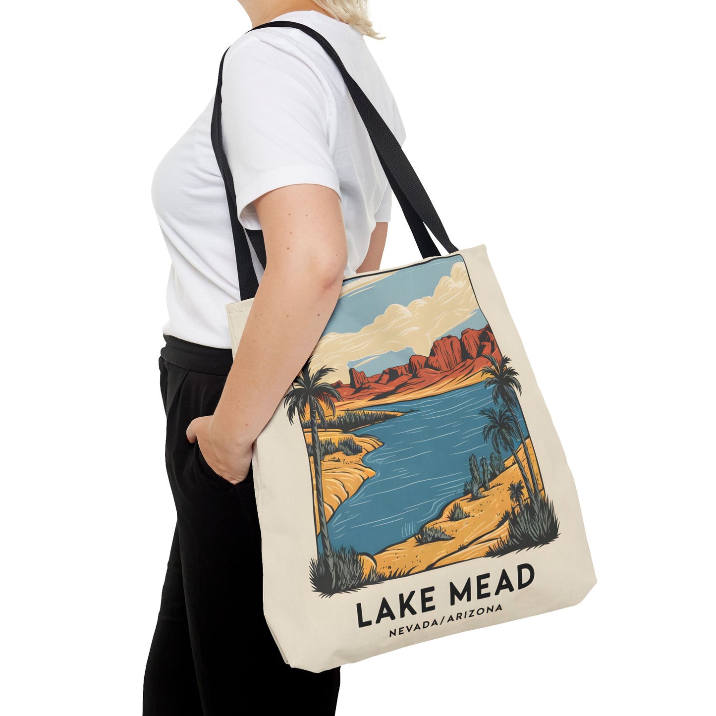Lake Mead All Over Print Tote Bag Unique Design Nevada Arizona Travel Gift